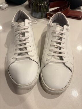 Oliver Cabell White Leather Low-Top Sneakers